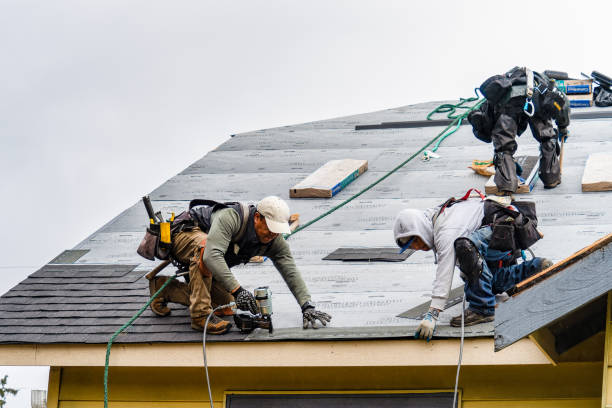 Professional Roofing technician working in Villa Park, CA